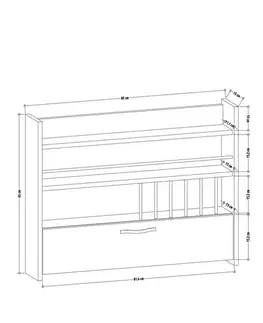 Police Kuchynská polica Knott - Oak