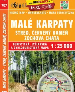 Turistika, skaly Malé Karpaty - stred, Červený Kameň, Zochova chata - 1: 25 000
