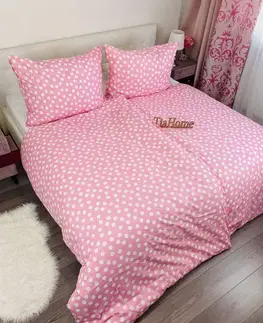 Detské obliečky Obliečky bavlnené Dots ružové TiaHome - Detský set 130x90cm + 65x45cm