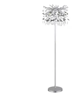 Lampy Globo 64138SS - Stojacia lampa QUEENA 5xE14/40W/230V strieborná 64138SS