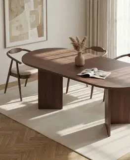 Jedálenské stoly MIKE rozkladací jedálenský stôl, orech Milano