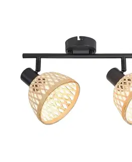 Svietidlá Rabalux 3134 - Bodové svietidlo RATTAN 2xE14/15W/230V ratan 3134