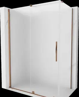 Sprchovacie kúty MEXEN/S - Velár sprchovací kút, posuvné dvere 160 x 85, dekor, ružové zlao 871-160-085-31-60