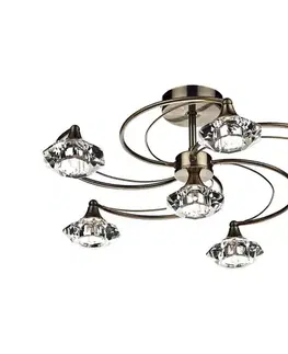 Svietidlá Där Lighting Där Lighting LUT0675 - Prisadený luster LUTHER 6xG9/40W/230V mosadz LUT0675