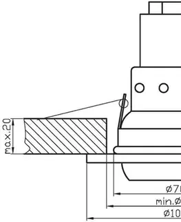 Stropná svetla Pohyblivé okrúhle stropné svietidlo z mosadze OZR-05