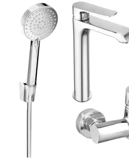 Sprchy a sprchové panely MEXEN/S - Pecos R75 Set umývadlové a vaňové batérie s príslušenstvom, chróm 72713R75-00