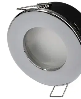 LED zápustené svietidla Podhľadové svietidlo Aqus okrúhle pochrómované