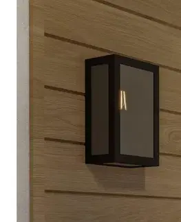 Svietidlá Eglo 33627 - Vonkajšie nástenné svietidlo ALAMONTE SMOKE 1xE27/60W/230V IP44 čierna 33627