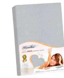Plachty Bellatex Froté prestieradlo Kamilka stredne sivá, 90 x 200 cm