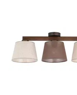Svietidlá BRILAGI - Prisadený luster LATTE SABIA 3xE27/15W/230V borovica/mix 11567