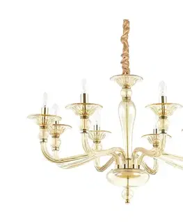 Svietidlá Ideal Lux - Luster na reťazi DANIELI 8xE14/40W/230V pr. 85 cm mosadz 159973