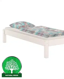 Drevené postele Posteľ Dora 120x200 borovica morená bielená