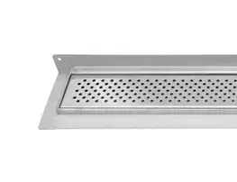 Sprchovacie kúty AQUALINE - KROKUS podlahový žľab  z nerezové oceli s roštom, nástenný, L-860, DN50 2715-90