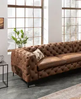 Sedacie súpravy Chesterfield rohová sedacia súprava ZETHOS Dekorhome