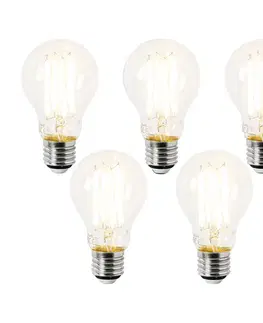 LED osvetlenie Sada 5 LED žiaroviek E27 A60 číre 3,8 W 806 lm 2700 K