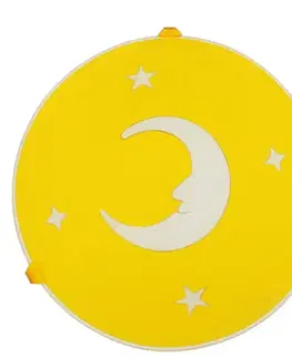 Stropná svetla Stropná žltá okrúhla lampa pre deti