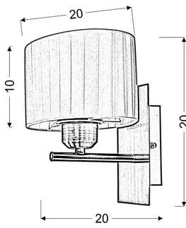 Nástenné svetlá Nástenná lampa Berg patina/biela