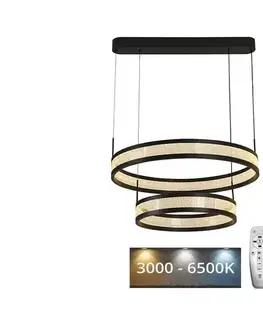 Svietidlá  LED Stmievateľný luster na lanku LED/70W/230V čierna + diaľkové ovládanie J4366/B