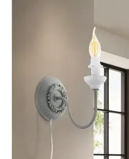 Svietidlá Eglo 33003 - Nástenné svietidlo 1xE14/40W/230V sivé 33003