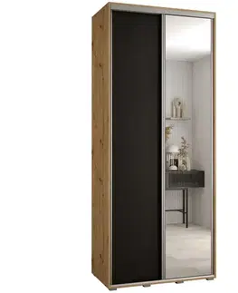Šatníkové skrine Skriňa 45 Canaris 3 120 artisan/čierna/silver