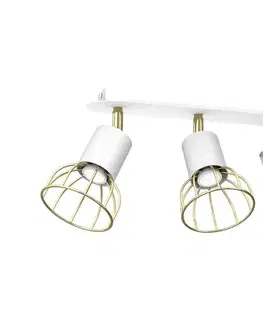 Svietidlá  Bodové svietidlo DANTE 3xGU10/25W/230V biela/zlatá MLP7252
