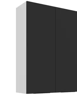 Kuchynské skrinky visiace Kuchynská skrinka Aria-Bl/Wh Anti Fingerprint 80g-108 2f