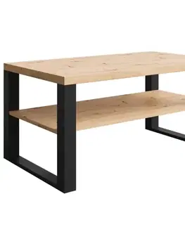 Konferenčné stolíky s úložným priestorom Konferenčný Stolík Mona 1050+Polička artisan/čierna