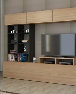 Konferenčné stolíky Televízna stena Teak and Black