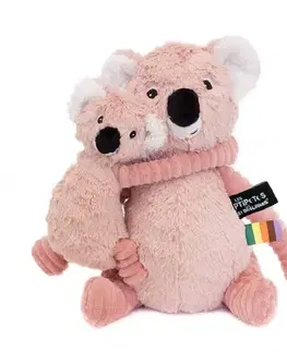Plyšové a textilné zvieratká PTIPOTOS Plyšová koala Trankilou ružová - mama s bábätkom