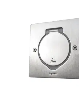 Predlžovacie káble Legrand 89700 - Rámik pre podlahovú zásuvku PLATINUM 2M IP44 nerez 89700