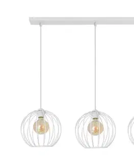 Svietidlá  Luster na lanku MERCURE 3xE27/15W/230V biela W-L 1388/3 WT