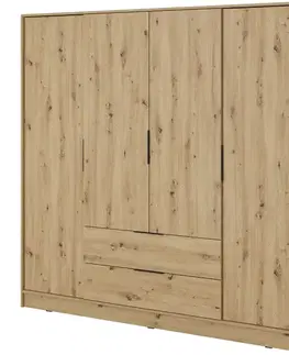 Šatníkové skrine Skriňa Kelly 4D bez zrkadla artisan