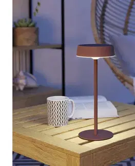 Lampy Eglo 75879-LED Stolná solárna nabíjateľná lampa SIMERI LED/3W/5V 1800mAh IP44 oranžová 75879