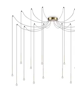 Svietidlá Ideal Lux - LED luster na lankách LUCCIOLA 16xLED/16W/230V CRI 90 pavúk mosadz 284019