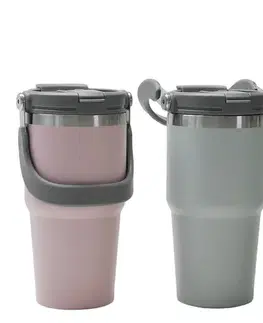 Termosky a termohrnčeky MAKRO - Termohrnček 600ml rôzne farby