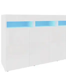Komody do spálne Komoda Izumi 140 WH biela mat/lesk