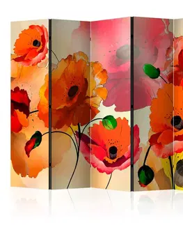 Paravány Paraván Velvet poppies Dekorhome