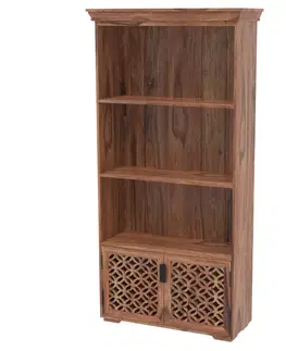 Knižnice Knižnica Mira 90x180x35 indický masív palisander
