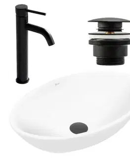 Umývadlá REA/S - SET umývadlo na dosku + batéria + klik klak KPL-09996