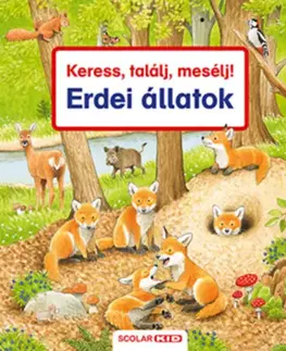 Leporelá, krabičky, puzzle knihy Keress, találj, mesélj! Erdei állatok - Susanne Gernhäuser