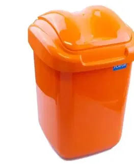 Koše odpadkové PLAFOR - Kôš odpadkový 15l FALA s výklopným vekom orange