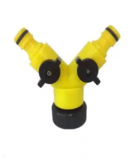 Kompostéry Kinekus Rozdvojka na hadicu závit 2x ventil na 2 rýchlospojky 3/4"+1" GARDENKUS