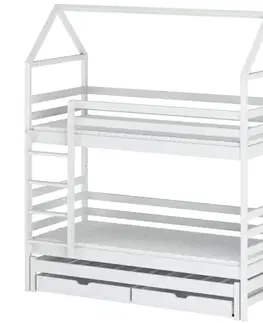 Poschodové postele Posteľ Domček Dalia 80x160 biela