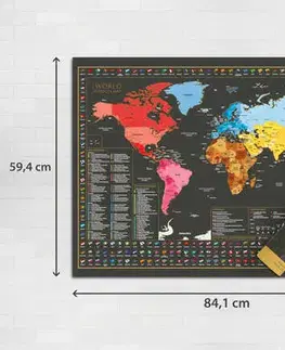 Sprievodcovia, mapy - ostatné Stieracia mapa Sveta v darčekovom tubuse - Kolektív autorov