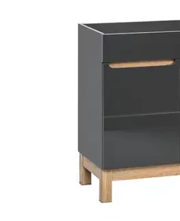 Kúpeľňový nábytok COMAD - Skrinka pod umývadlo 60cm 2 dvierka BALI GRAPHITE 5907611647585