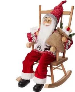Mikuláš, Santa Kinekus Postavička Santa v hojdacom kresle 25x35x45 cm červený