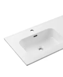 Umývadlá ArtCom Keramické umývadlo GO2 90 L | biely lesk 90 cm
