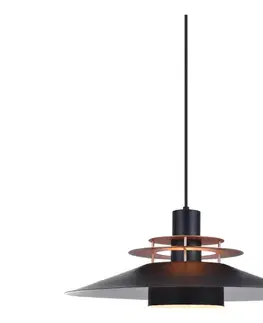 Svietidlá Halo Design 744503 - Luster na lanku RIVOLI 1xE27/40W/230V priemer 50 cm čierna/medená 744503