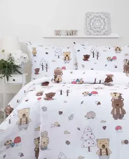 Obliečky MKLozkoviny.sk Predĺžené obliečky mikroplyš Exclusive – Forest - 140 × 220 cm - 70 x 90 cm