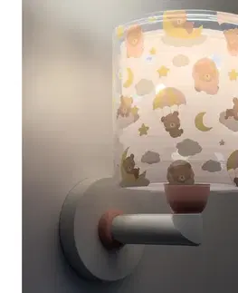 Svietidlá Dalber 41579S - Detské nástenné svietidlo BABY TEDDY 1xE27/15W/230V ružové 41579S